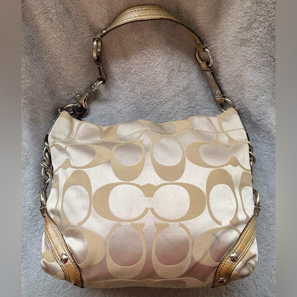 COACH CARLY SATEEN HOBO HANDBAG